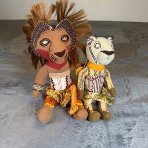 Disney Broadway The Lion King Simba & Nala Plush Dolls – Set of 2 – Musical Suv